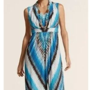 Chicos beachy boho aztec abstract vacation maxi dress. Size 0. EUC